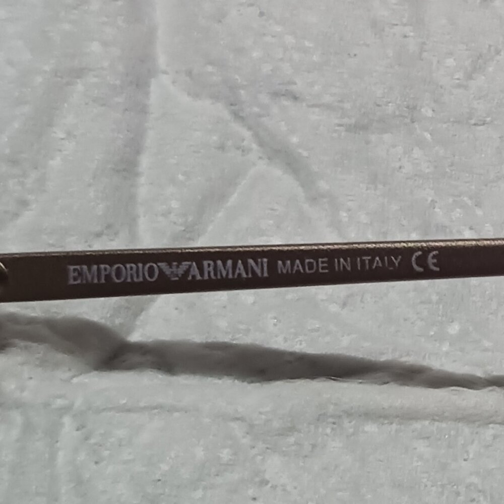 Vintage Emporio Armani Italy 080 1089 Eyeglasses Frames Champagne 49-21-135 - Picture 14 of 15